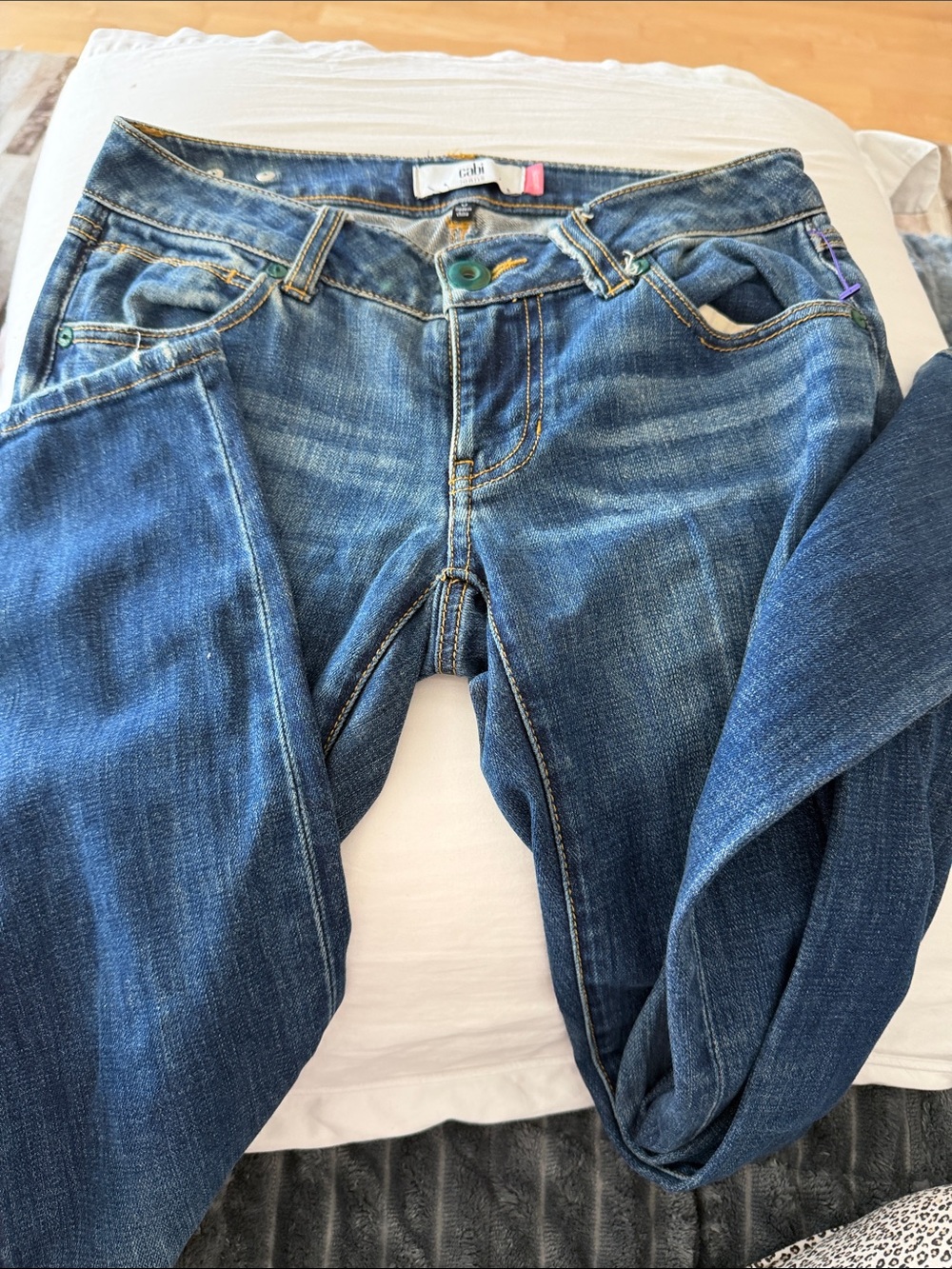 CAbi NEW Skinny Blue Stretch Jeans with Subtle Fading